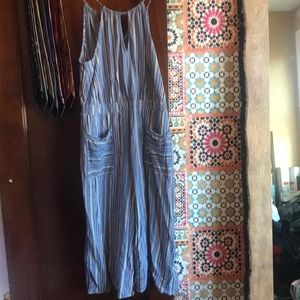 Pastel Striped Halter Jumpsuit